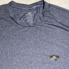O’Neill Swim Shirt Men’s Large Blue Slim Fit Short Sleeve Surf Surfing