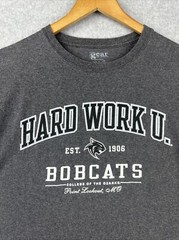 Hard Work U. Bobcats College of the Ozarks Point Lookout, MO Unisex T-Shirt (L)