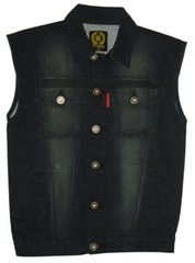 MENS BIKER DENIM VEST (DIRECT MANUFACTURER TO YOU) + FREE SHIPPING
