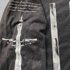 La Haine Shirt Sz XL Vintage Style Long Sleeve Black Faded Single Stitch REPRINT