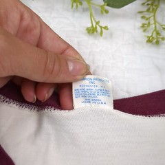 VTG Champion Bradley Uni White Ringer Tee Size XL Made in USA Single Stitch