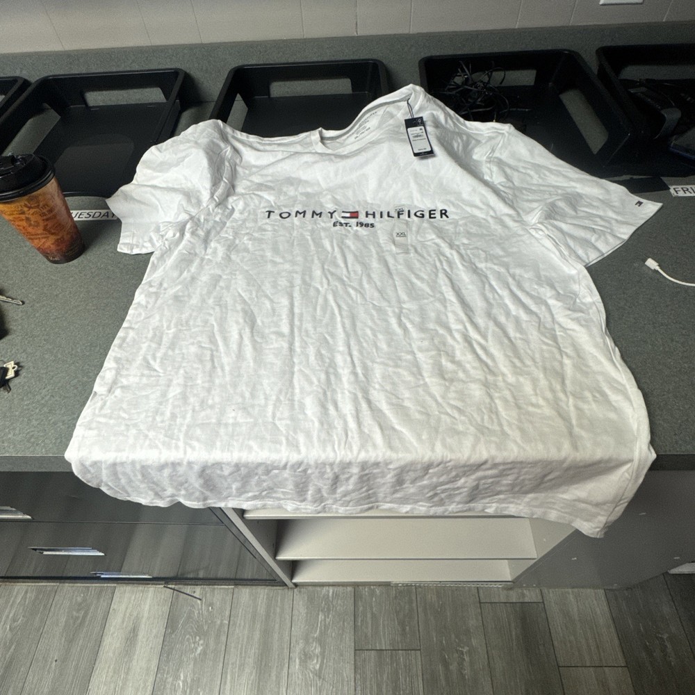 Men’s Tommy Hilfiger Logo T-Shirt 3X White MSRP $44.50