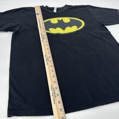 Zuni Sportswear Batman Graphic T-Shirt Mens Large Black Yellow Bat Signal Logo
