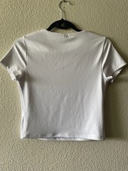Express Body Contour Collection High Compression White T-Shirt Size M
