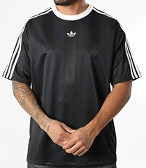 NEW MEN’S ADIDAS ORIGINALS TREFOIL JACQUARD SHIRT ~SIZE MEDIUM #JW587 BLACK