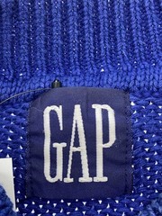 GAP Knit Sweater (Thick), Large, Cotton, Blue, Solid Color