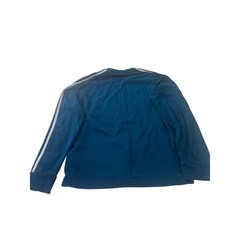 Adidas Originals Mens 3-Stripes Long Sleeve T-Shirt Blue Trefoil Logo Small