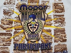 2005 Jerzees Mopar Nationals 25th Anniversary Tee Double Sided Graphic Large