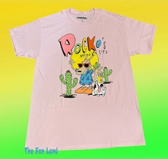 New Nickelodeon Rocko’s Modern Family Desert Pink Vintage Mens Classic T-Shirt