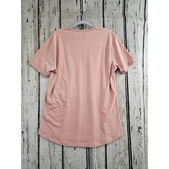 Cuts Curve-Hem T-Shirt Mens Large Pink Solid Pyca Pro Short Sleeve Tee athletic