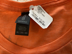 JOE BLOW TEES from SHERPERS “SEAS THE DAY!”, 2XL, TANGERINE, NWT & FREE SHIP