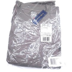 POLO RALPH LAUREN CREW T-SHIRT -2XB BIG XXL GRAY SMOOTH LONG SLEEVE POCKET -PONY