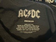 AC/DC Highway To Hell t-shirt Adult Medium Black Short Sleeve Double Sided 2024