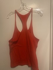 Unbranded Bodybuilding Gym Stringer Tank Red Cotton Slim fit size Small NWOT