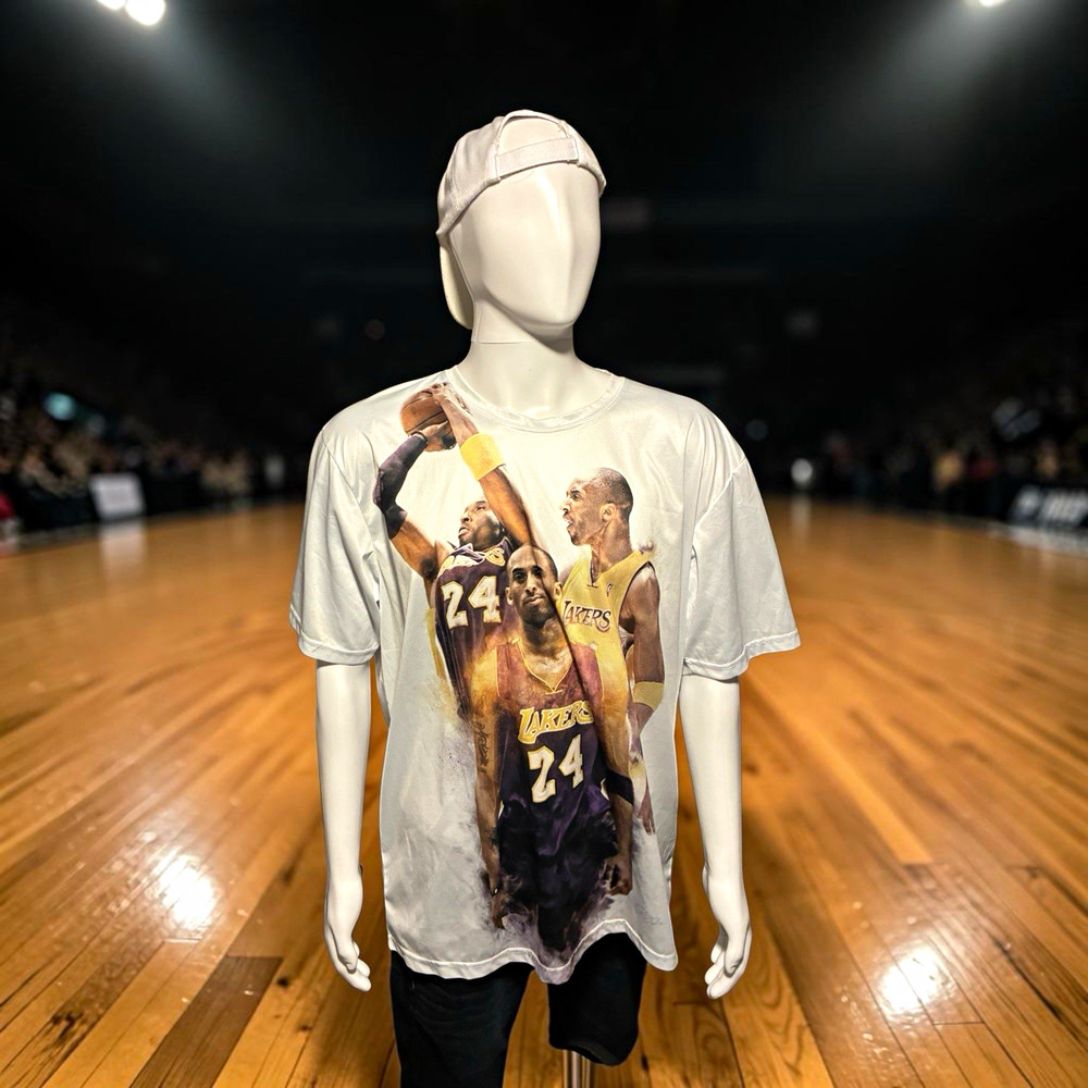 Kobe Bryant Los Angeles Lakers Graphic Tee Men’s 4XL White Crew Neck Knit