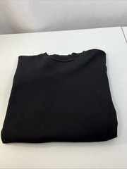 Linea Uomo Black Waffle Knit Thermal V-Neck Size XL
