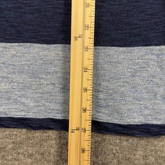 RRL Ralph Lauren Shirt Mens Medium Blue Striped Short Sleeve Crewneck Cotton Tee