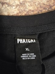 Phat Cat “Racing” size XL Embellished, Embroidered Drop Shoulder T-shirt Black.