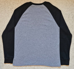 Old Navy Men’s Long Sleeve Thermal T-Shirt- Gray/Black, Medium