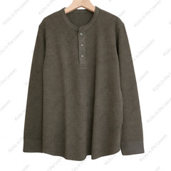 UNIQLO Waffle Henley Neck T-Shirt XS-4XL Men Regular Fit 482766 NWT
