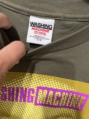 Washing Machine Graphic T-Shirt Olive Green Face Print Tee Size M NWOT