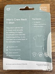 BOODY MENS CREW NECK T-SHIRT Size SM White NEW Ship From USA