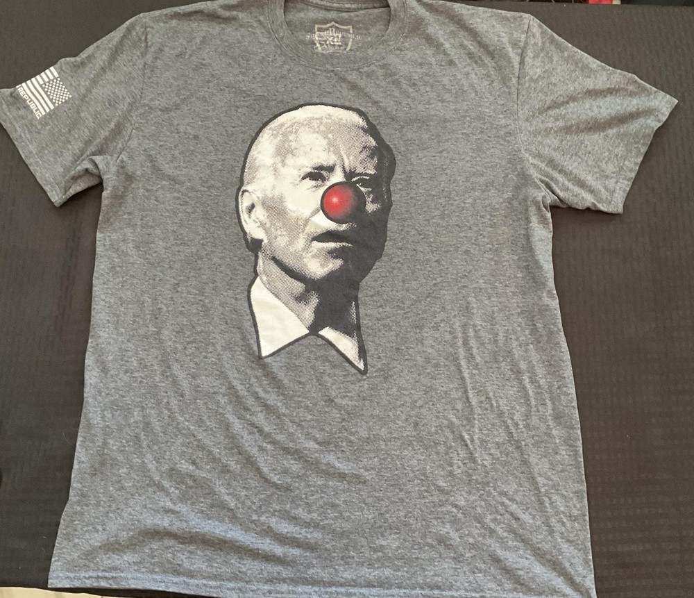Shield Republic Shirt Mens XL Joe Biden Clown Nose Graphic Funny Tee Political