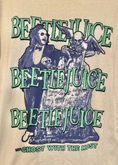 Beetlejuice “The Ghost With The Most” Graphic Tee White Unisex Adults Size S