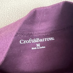 Croft & Borrow Plum Long Sleeve Turtleneck, Heavy, Cotton. Men’s Sz M