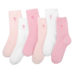 Women Fuzzy Socks Bow Cute Animal Girls Slipper Funny Winter Cozy Warm Sleep
