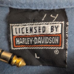 VTG 96 Harley Davidson T Shirt Large Eagle Flag USA Single Stitch Divine Biker