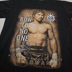 Manny Pacquiao Boxing I Bow To No One T Shirt Adult Medium Double Sided