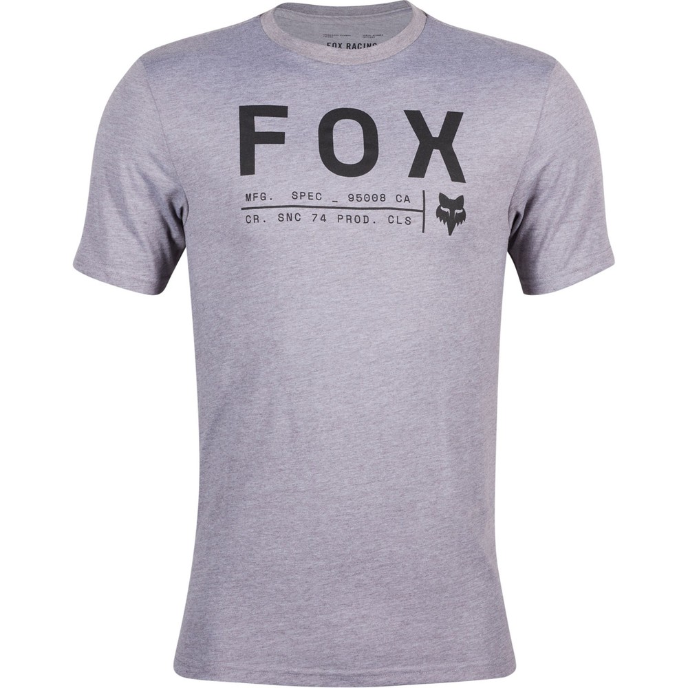 Fox Racing Mens Non Stop T-Shirt Short Sleeve Tech Tee TruDri Heather Graphite