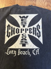 NEW Distressed West Coast Choppers Shirt Black Fade Mens XL
