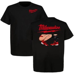 Milwaukee Funny T-Shirt – Red Sneakers Graphic Tee for Men, Streetwear Humor Shi