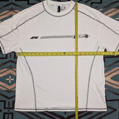 Formula 1 Flat Seam Retro H&M T Shirt Official F1 Mens Small White Cotton