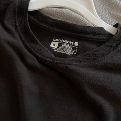 Sun faded & Distressed Carhartt Black Tee shirt (no pocket)