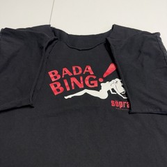 Vintage Sopranos Bada Bing! Shirt Mens XL Black Satin Dolls Club 2000s