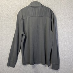 BANANA REPUBLIC 1/4 Zip Collared Gray Pullover Thermal Shirt Long Sleeve Mens XL