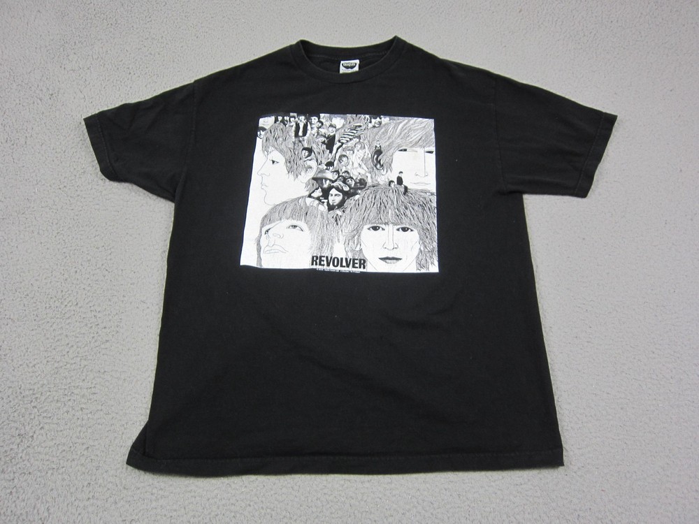 The Beatles Shirt Mens Extra Large XL Black Revolver Album Art 2002 Y2K