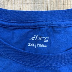 BCG Blank Solid Blue T-Shirt Mens Size 3XL