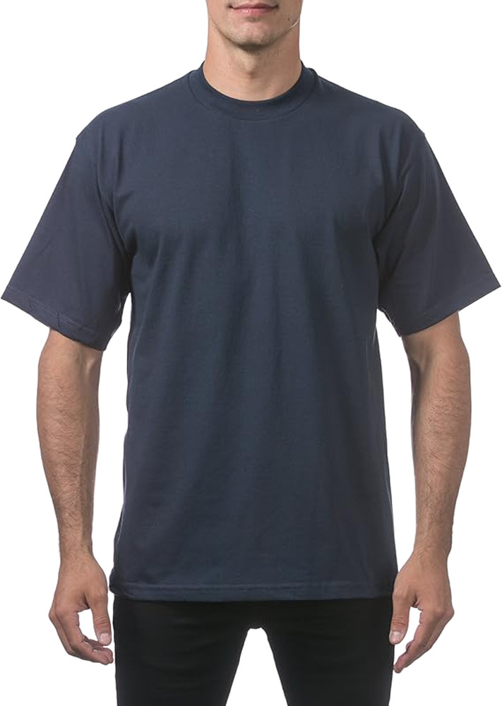 1x Pro Club Men’s Heavyweight T-Shirt Crew Neck Plain Blank Short Sleeve Tee FS