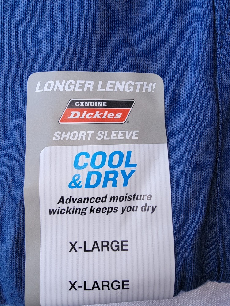 (Pack Of 2) Dickies Short Sleeve Pocket Work T/Shirts. XLarge. Blue