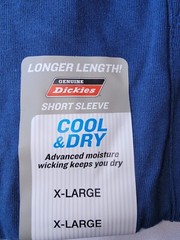 (Pack Of 2) Dickies Short Sleeve Pocket Work T/Shirts. XLarge. Blue