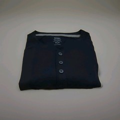 Old Navy Henley Raglan Long Sleeve Men’s Soft-Washed Blue Medium NWT