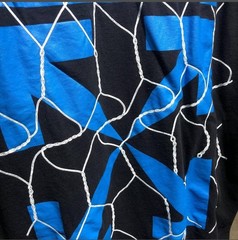 Off-White c/o Virgil Abloh Blue Lightning Arrow Graphic Tee Black Size L 2013