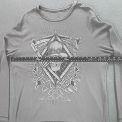 Vintage No Boundaries Thermal Waffle Knit T Shirt Men’s 2XL Gray Long Sleeve