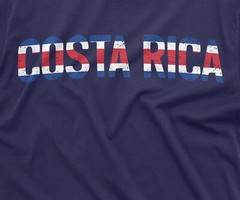Costa Rica T-shirt Flag Patriotic Nationality Country Costa Rica Tee Shirt