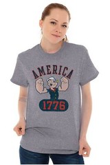 Popeye The Sailor Man America 1776 Graphic T Shirt Men or Women