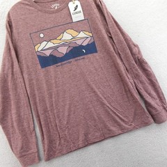 League Shirt Mens Large Breckenridge Colorado Heather Maroon Graphic Poly Cotton